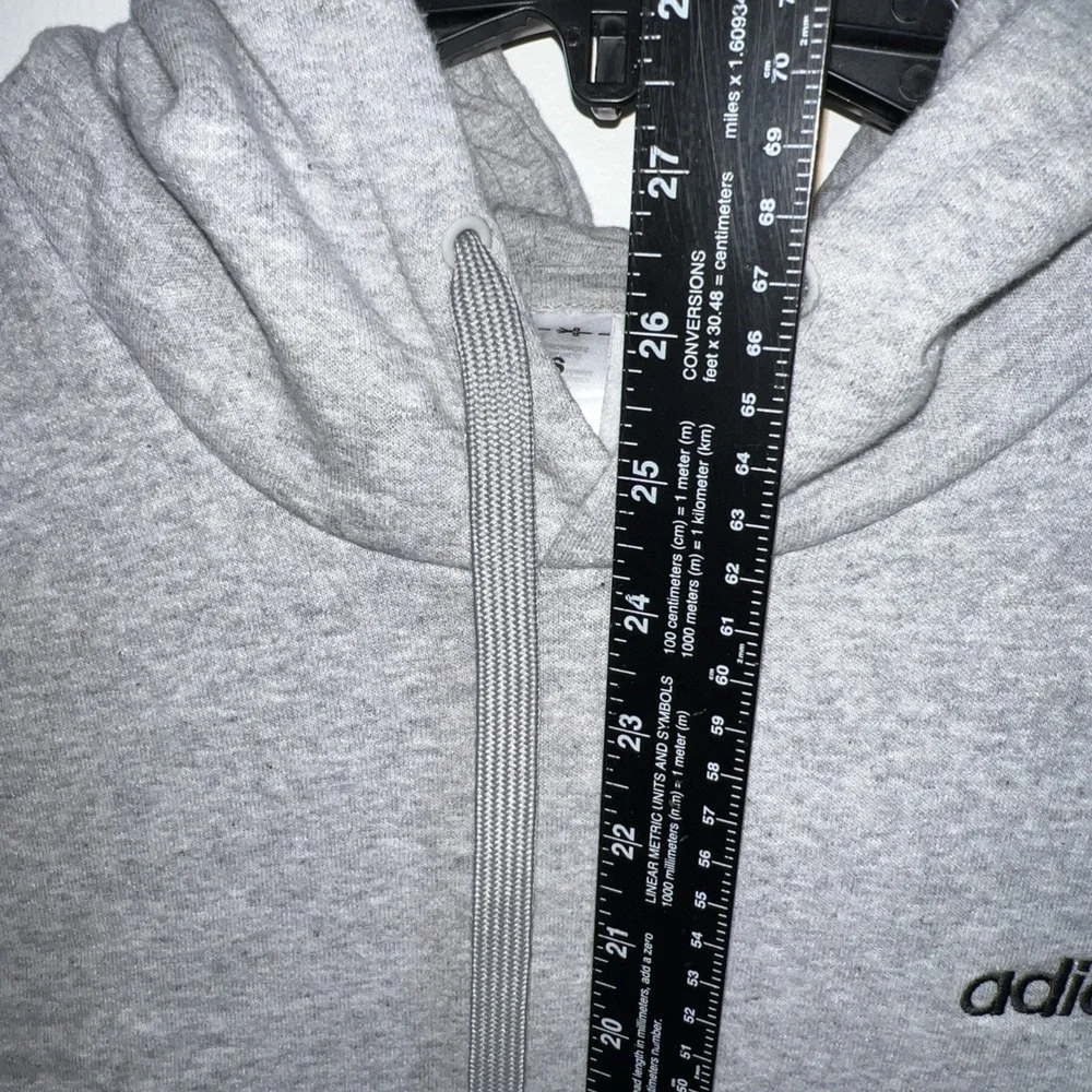 Adidas Essentials Fleece Pullover Grey Heather Men's Hoodie (FL0310) Size Medium